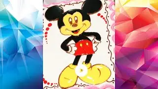 how to make Mickey Mouse drawing cake kids favourite cake