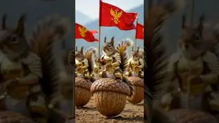 The squirrel legion is here. #squirrel #army #aigenerated #ai #funny #empire