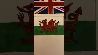Drawing the Wales flag #art #creative #design #drawing #wales #henwladfynhadau #cymru