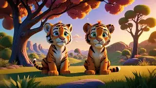 Five Baby Tigers Learn to Share | Educational Nursery Rhyme for Kids | Sharing and Caring Songs