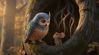 🦉🐭 قصة الفأر والبومة الحكيمة | حكاية أطفال عربية عن الذكاء والتعاون | أغاني وقصص للصغار