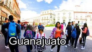 Guanajuato Mexico Street Walk 4K