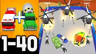 Merge Car Monster Truck Fusion New Area lv 1-40 | Gameplay