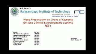 Oil well cement & Hydrophobic cement