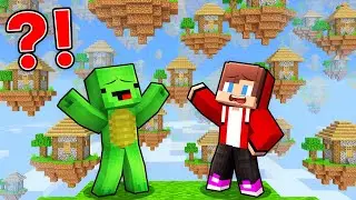 Mikey and JJ Found Sky Village in Minecraft (Maizen)