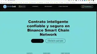 BNBCOLD Nuevo contrato inteligente para GANAR BNB