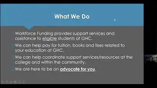 Workforce Funding at GHC