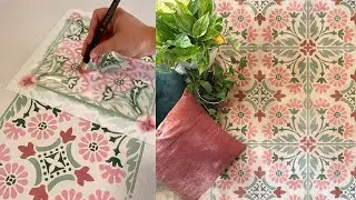 Простой способ сделать своими руками для новичков! Как нарисовать на полу необычный рисунок с помощью трафаретов