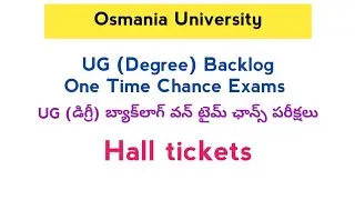 UG Backlog Exams Hall tickets | OU