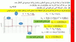 فيزياءAP Physics الحركة في بعد واحد الجزء 2   Motion in one dimension تدريبات( القسم  6 -2) 53-  2