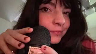 ASMR UpClose Mic Gripping, Mouth Sounds, Whispers + Hand Sounds/Visuals #asmrtriggers #mictriggers 