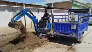 Rippa R10 Mini Excavator in Uzbekistan trenching.