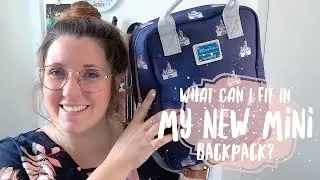 WHAT CAN I FIT IN MY NEW MINI LOUNGEFLY CANVAS BACKPACK? | Packing for a Disney Travel Day | Review