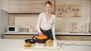 Waterproof Food Warming Mat, Color-Changing Electric Heating Tray with 6-Level Temperature Control