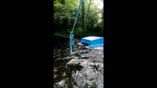 Floating hydro power system for rivers and canals