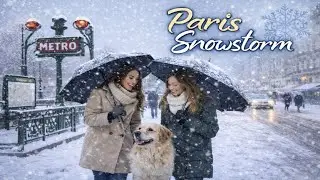 January 2026 &ndash; Paris in a Snowstorm ❄️ Magical Evening Walk | 4K HDR