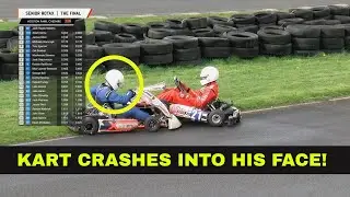 KART CRASHES INTO HIS FACE! Senior Rotax Final, Hooton Park Indikart April 2024