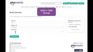 PTA Events Tutorials - How do I create task groups