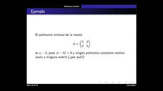 Polinomio minimal