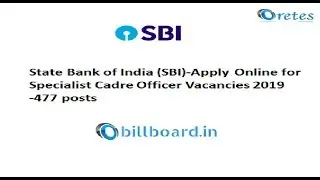 Specialist Cadre Officer&nbsp;Vacancies&nbsp;2019 - 477 posts