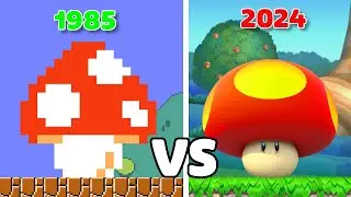 Super Mario Mega Mushroom vs Giga Mushroom 1985 vs 2024