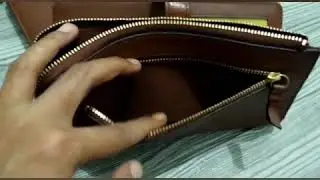 Dompet Wanita FOSSIL Fiona Clutch Long Wallet Brown Saddle. 20x10cm.