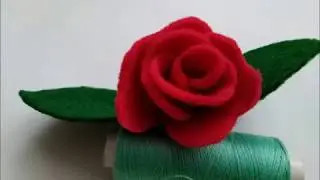 Роза из фетра. Rose as hobby time