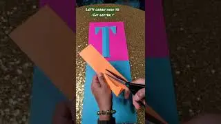 Letter cutting tutorial Letter T / How to cut letter T #shorts