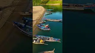 Fishermen Boats on the Beach 🇻🇳 | Lang Co Bay Vietnam | DJI Avata FPV 4 K