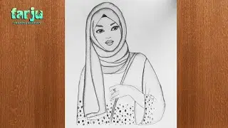How to draw a Girl with hijab | A Hijab Girl Pencil sketch |  Drawing tutorial