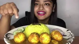 Spicy Egg Kalia With Lemon Rice Eating | Big Bites | Eating Sounds | Mukbang Eating Show
