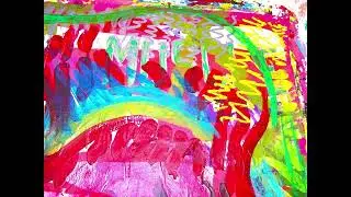 STUDIO730 SELFMORPHED 1170 From the performance VISCERAL 8. 2025 Acrylic on Canvas 60 x 90 Inches