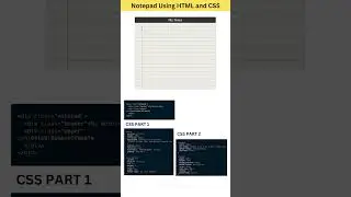 Notepad using HTML and CSS 