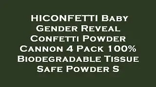 HICONFETTI Baby Gender Reveal Confetti Powder Cannon 4 Pack 100% Biodegradable Tissue Safe Po Review