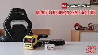 Driving Lego Mini RC European Semi Tractor on my desk