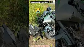 Kawasaki Ninja H2 Crash 😭😭. #biker #ninja #h2 #crash #sad #superbike #damage