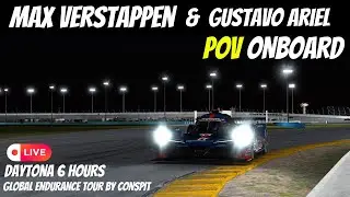 Max Verstappen LIVE Stream Sim Race POV | iRacing Daytona 6H | Global Endurance Tour by CONSPIT
