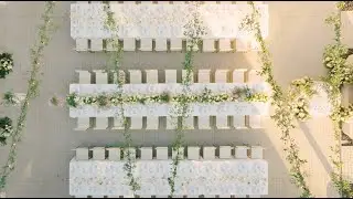 Al Fresco Garden Party Reception - Hillside Estate Wedding - Gathered Events Dallas
