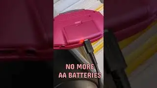 Custom GBA with IPS screen with adjustable brightness, USB-C charging & custom soft touch case