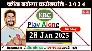 KBC LAKHPATI 28 Jan & Registration Answer  Live  Answers  By Saurabh Mishra
