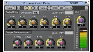 Voxengo Sound Delay FREE Audio Plugin VST/AU (Time Align)