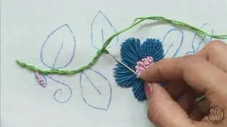 Flower Hand Embroidery For Kurti 2020 / Bullion Knot Stitch / Anchor Thread Hand Embroidery