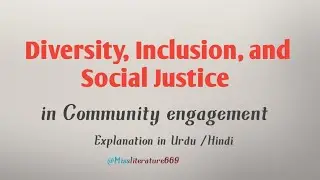 Diversity, Inclusion,and Social justice explained in Urdu/Hindi | @Missliterature669 