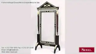 French Antique Cheval Mirror Empire Mirrors for Sale