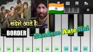 Sandese Aate Hai Piano Tutorial | BORDER | Sandese Aate Hai Song Piano Cover | FS Music Piano