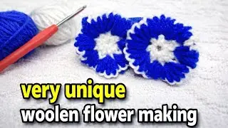Very unique woolen flower making 🌸 #youtube #crochet #diy #handmade #flowers