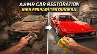 ASMR Car Restoration Full Rebuild of 1985 Ferrari Testarossa from Abandoned Condition to Looking New