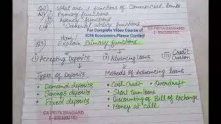 2 and 3 Functions and Primary Functions of Banks