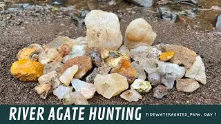 River Agate Hunting(2 Pound Agate Found)
