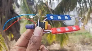how to make Police flasher Lights #electrical #ledflasher